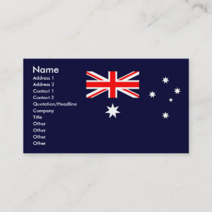 Australian Flag Business Card