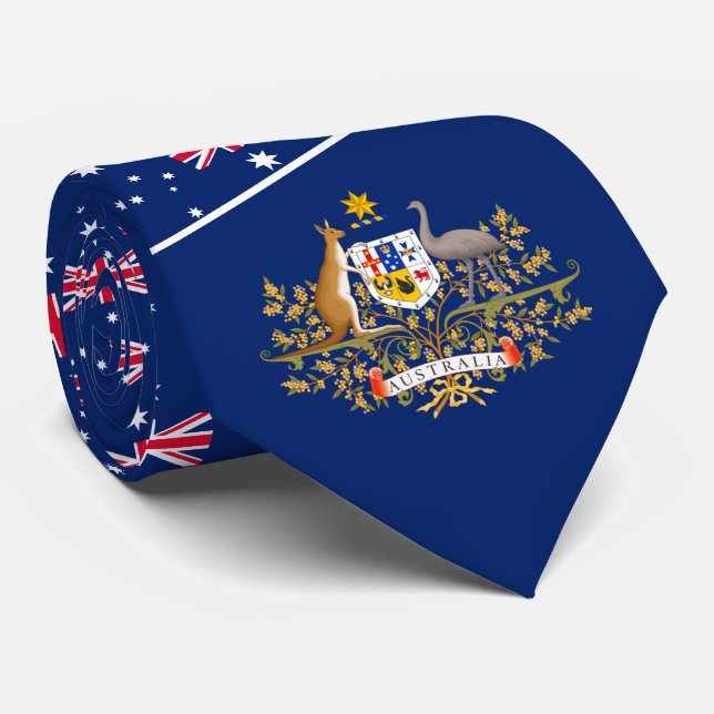 Australian Flag & Coat of Arms, Australia Tie (Rolled)