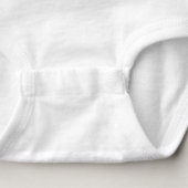 Australian Flag Design Carbon Fiber Chrome Style Baby Bodysuit (Detail - Bottom (in White))