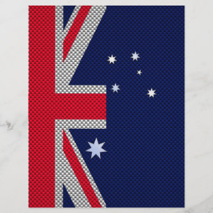 Australian Flag Design Carbon Fibre Chrome Style
