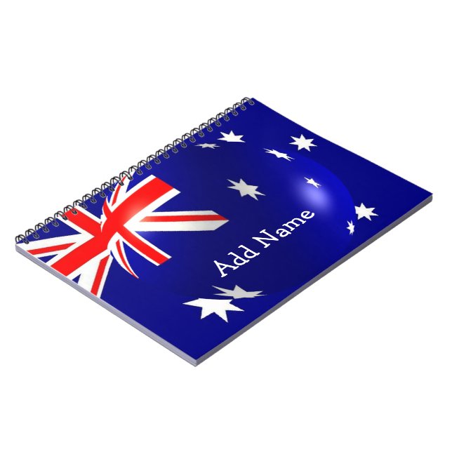 Australian Flag Design Notebook (Left Side)