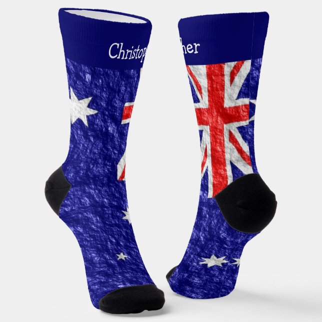 Australian Flag Design Socks (Angled)