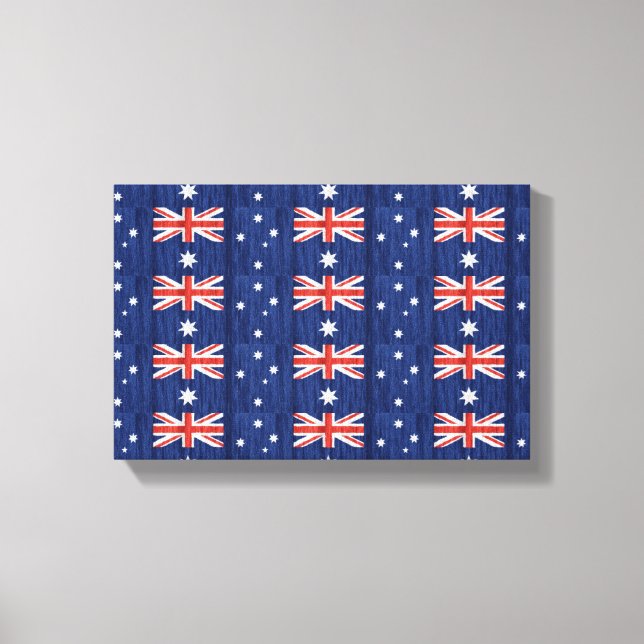 australian flag design Thunder_Cove blue Canvas Print (Front)