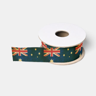 Australian Flag Fancy Custom Ribbon Grosgrain Ribbon