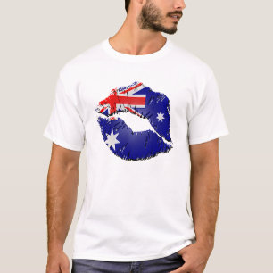 Australian Flag Lips T-Shirt