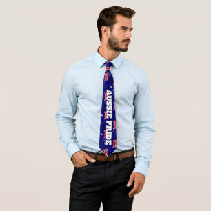 Australian Flag Modern Aussie personalised Tie
