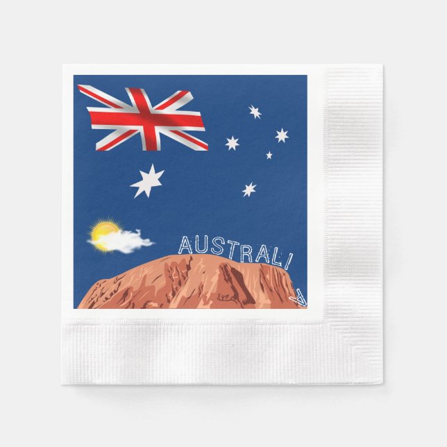 Australian flag      napkin (Front)