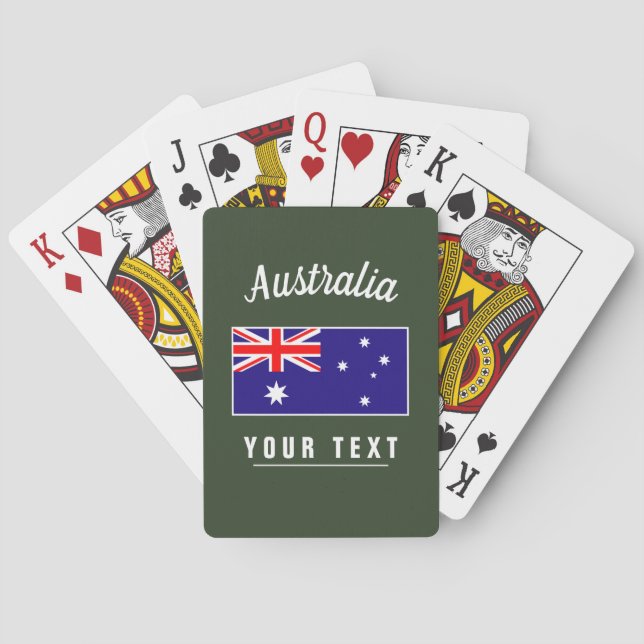 Australian flag of Australia custom playing cards (Back)