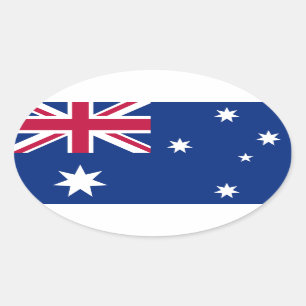 Australian flag oval sticker