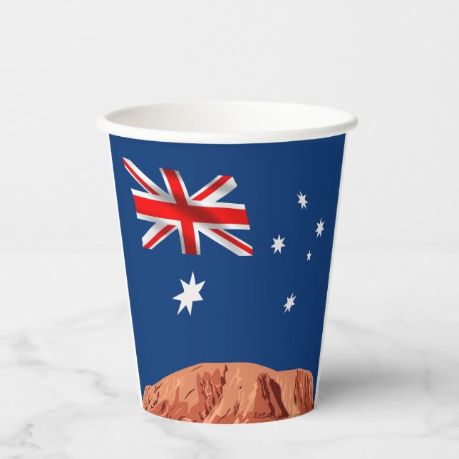 Australian flag paper cups (Front)