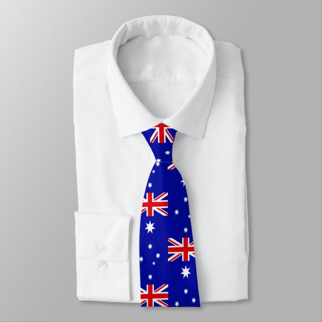 Australian Flag Pattern Tie (Tied)