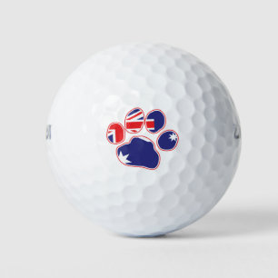Australian Flag Paw Print Golf Balls