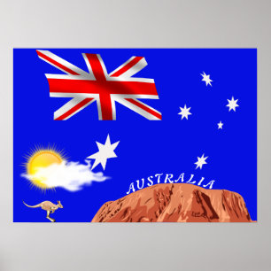 Australian flag poster