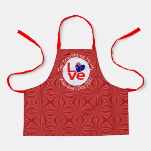 Australian Flag Red Letters LOVE Flag Personalized Apron