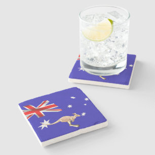 Australian flag stone coaster