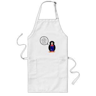 Australian Flag Talking Penguin Long Apron