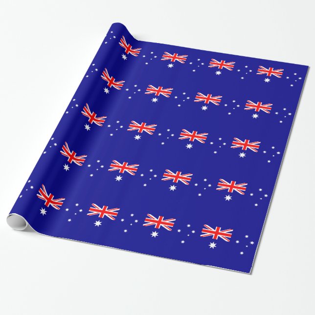 Australian flag wrapping paper (Unrolled)