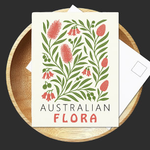 Australian Flora Botanical Art Print   Native Wild Postcard