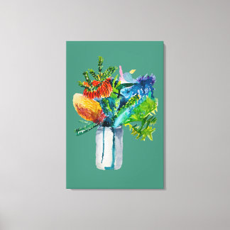 Australian flowers watercolour canvas print