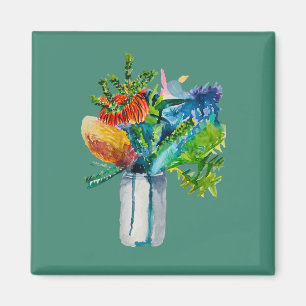 Australian flowers watercolour magnet