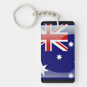 Australian glossy flag keychain