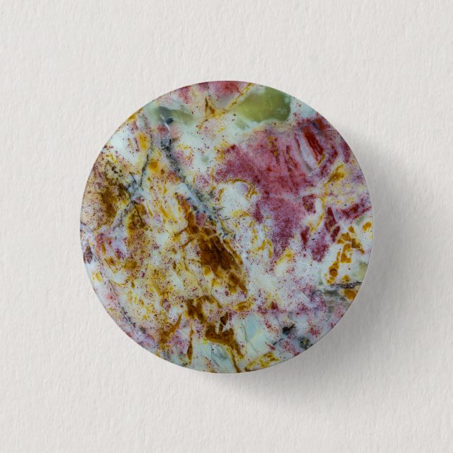 Australian Green Opalite Slab 1 Inch Round Button (Front)