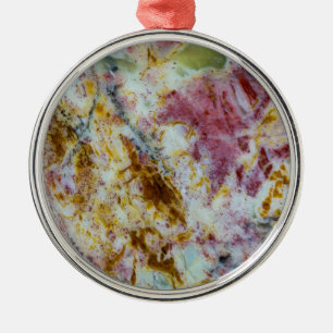 Australian Green Opalite Slab Metal Ornament