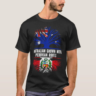 Australian Grown with Peruvian Roots Australia Fla T-Shirt