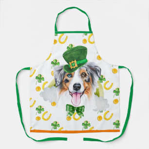 Australian Holiday Home Decor St Patrick's Day Dog Apron