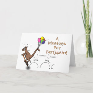 Australian humour kangaroo cartoon illustration card