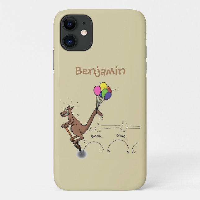 Australian humour kangaroo cartoon illustration Case-Mate iPhone case (Back)