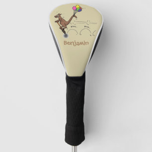 Australian humour kangaroo cartoon illustration golf head cover