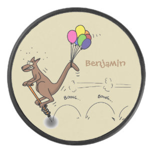 Australian humour kangaroo cartoon illustration hockey puck