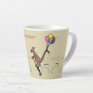 Australian humour kangaroo cartoon illustration latte mug