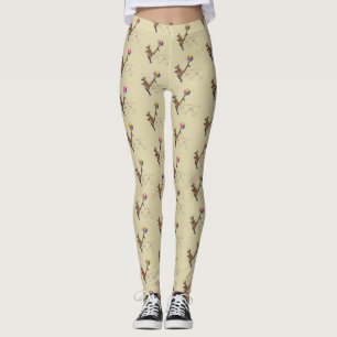 Australian humour kangaroo cartoon illustration leggings