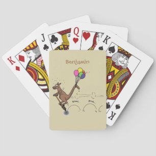 Australian humour kangaroo cartoon illustration playing cards