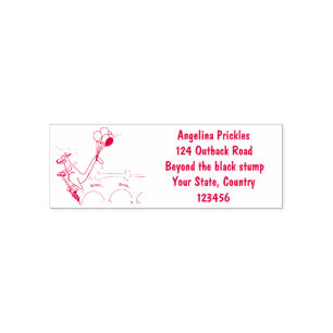 Australian humour kangaroo cartoon illustration self-inking stamp
