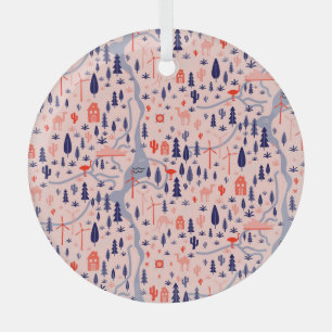 Australian icons, seamless decorative pattern. glass ornament
