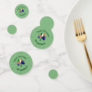Australian Irish American Shamrock Personalized  Confetti