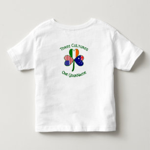 Australian Irish American Shamrock Personalized Toddler T-shirt
