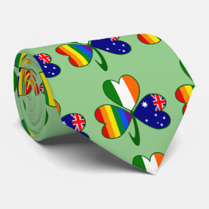 Australian Irish Gay Pride Shamrock Tie