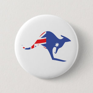 australian kangaroo 2 inch round button