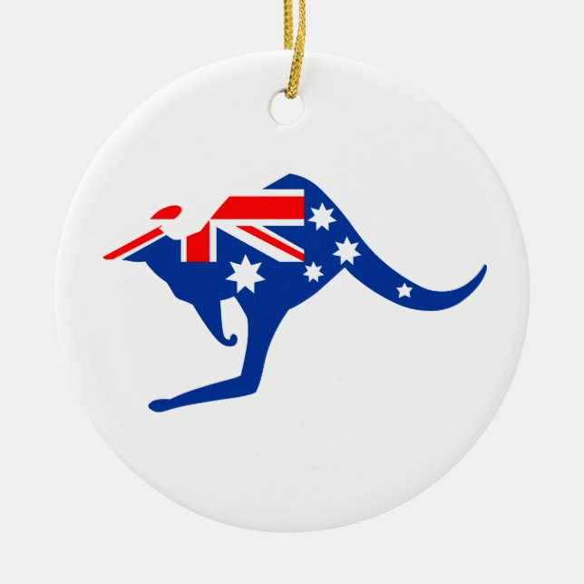 Australian Kangaroo Ceramic Ornament (Front)