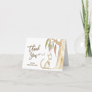 Australian Kangaroo Neutral Baby Shower Thank You Card