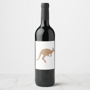 Australian Kangaroo Wine Label