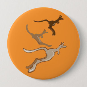 Australian Kangaroos 4 Inch Round Button