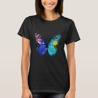Australian Kazakhstani Flag Butterfly T-Shirt