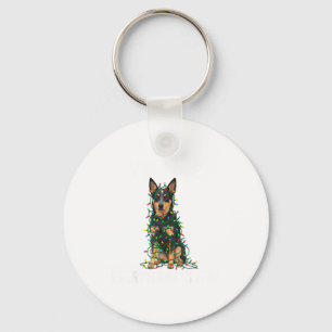 Australian Kele Christmas I'm Fine Everything Is F Keychain