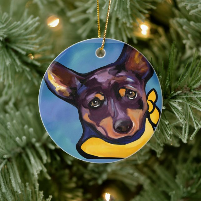 AUSTRALIAN KELPIE CERAMIC ORNAMENT (Tree)