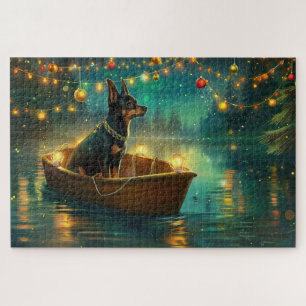 Australian Kelpie Christmas Festive Voyage Jigsaw Puzzle